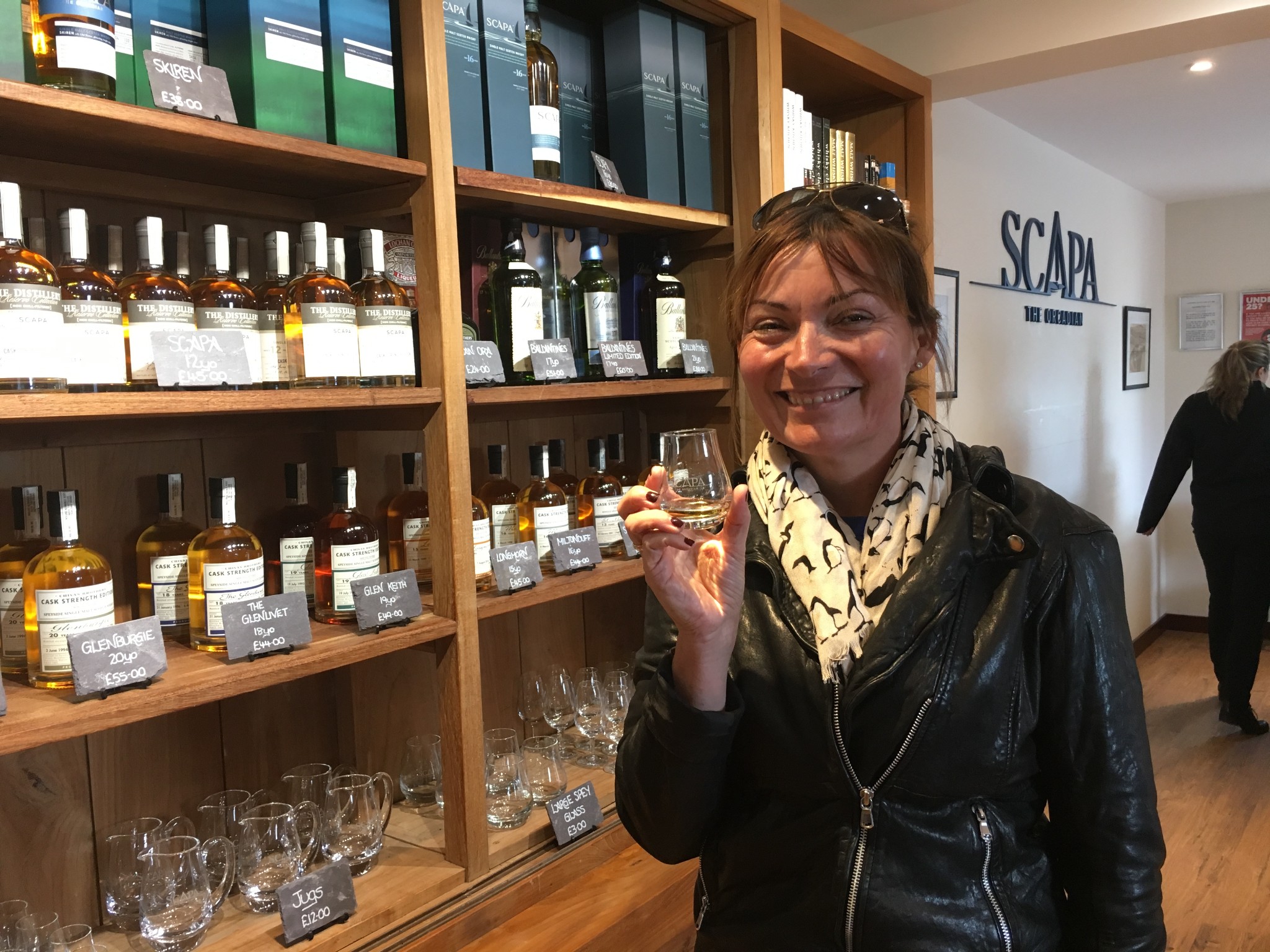 Whisky tasting at Scapa Distillery - image courtesy of Lorraine Kelly