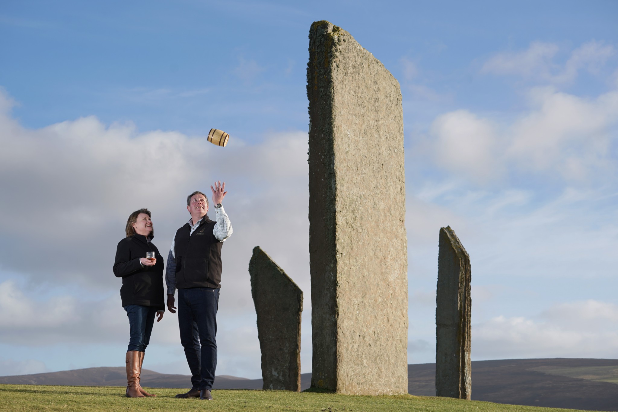 Adelle and Stuart Brown from the Deerness Distillery