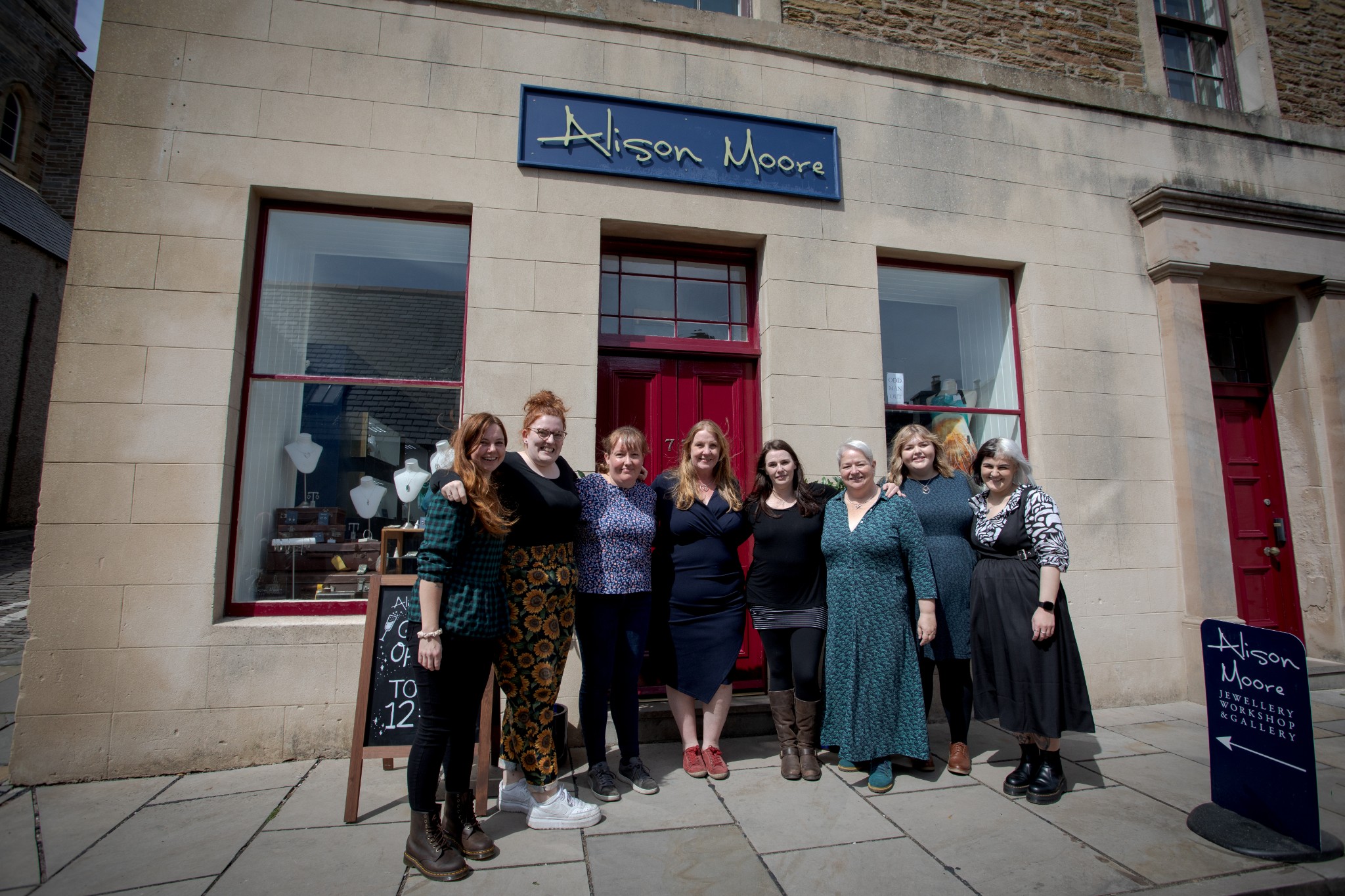 The Alison Moore Designs team at their new home in Stromness, Orkney