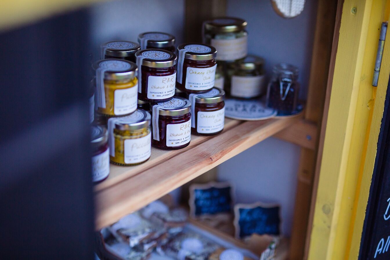 The honesty box includes jams, chutneys and much more