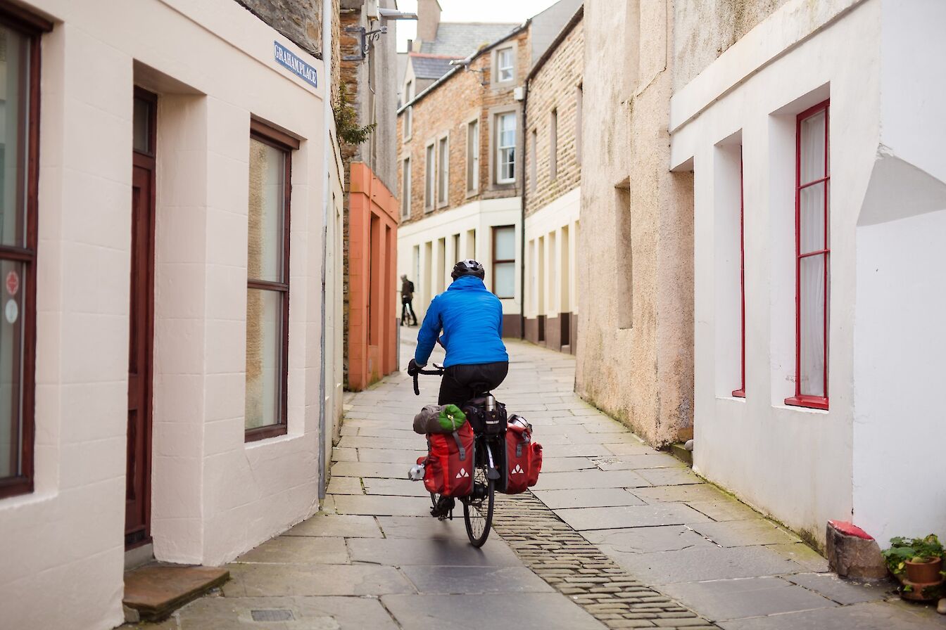 Cycling in Stromness, Orkney