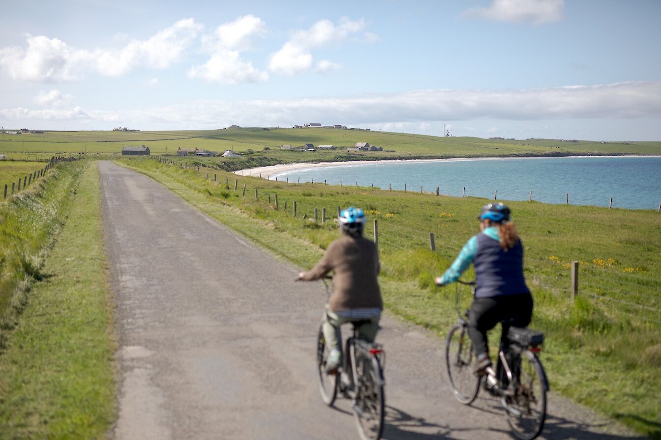 Cycling in Stronsay, Orkney