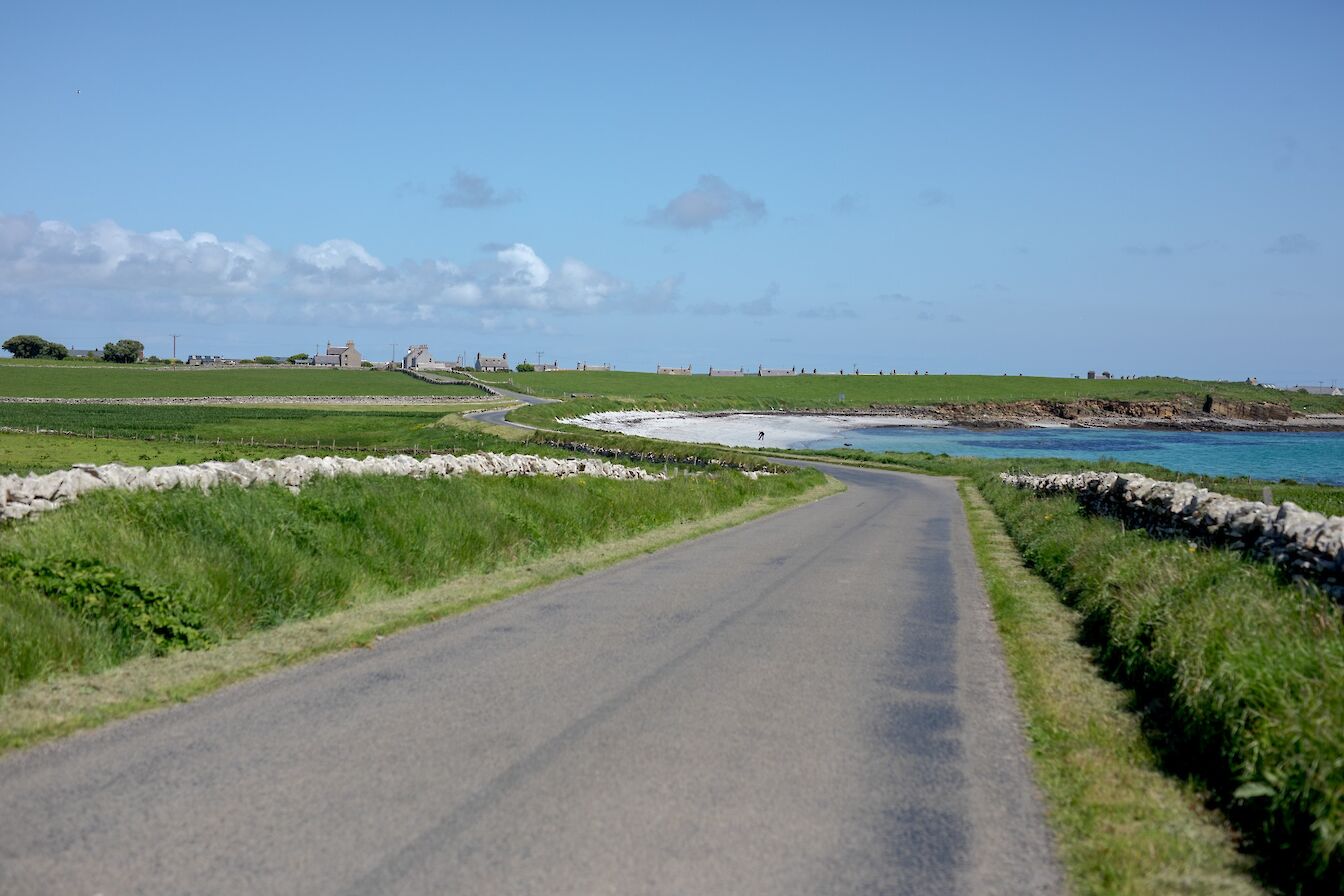 Road towards the Ayre of the Myres, Stronsay, Orkney
