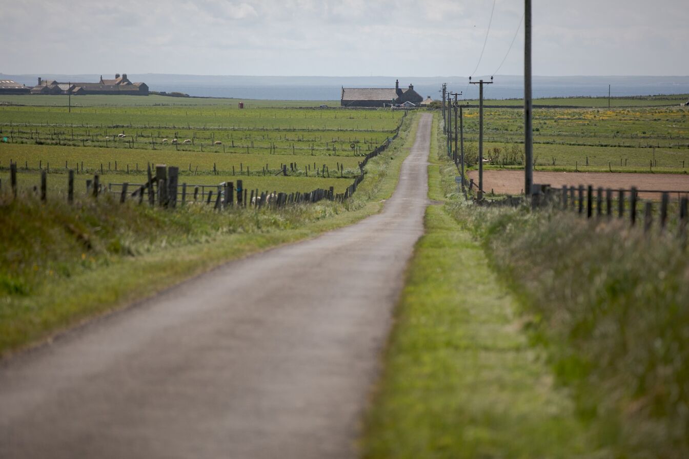 Road view in Stronsay, Orkney