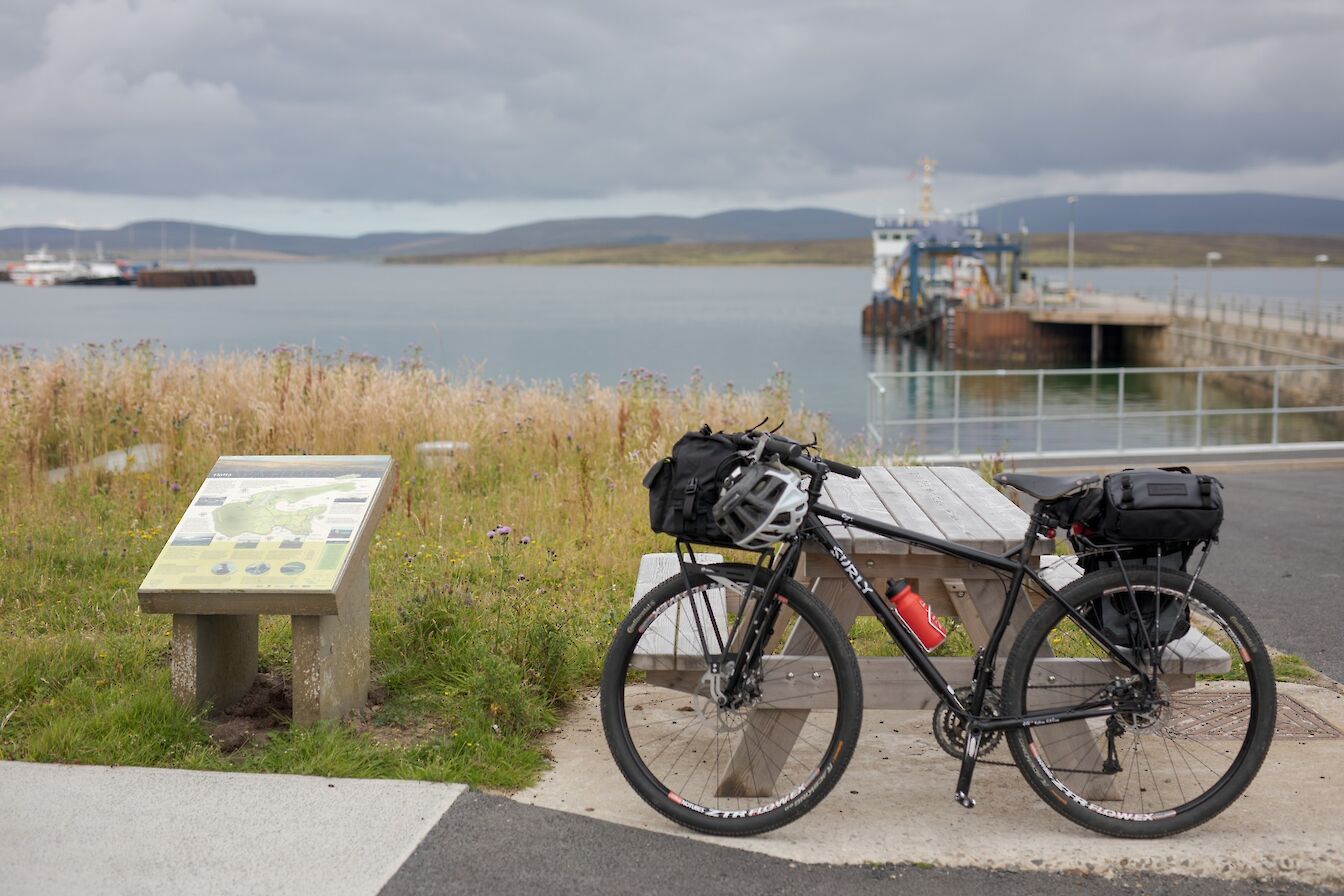 Bicycle at the Flotta Pier, Flotta, Orkney