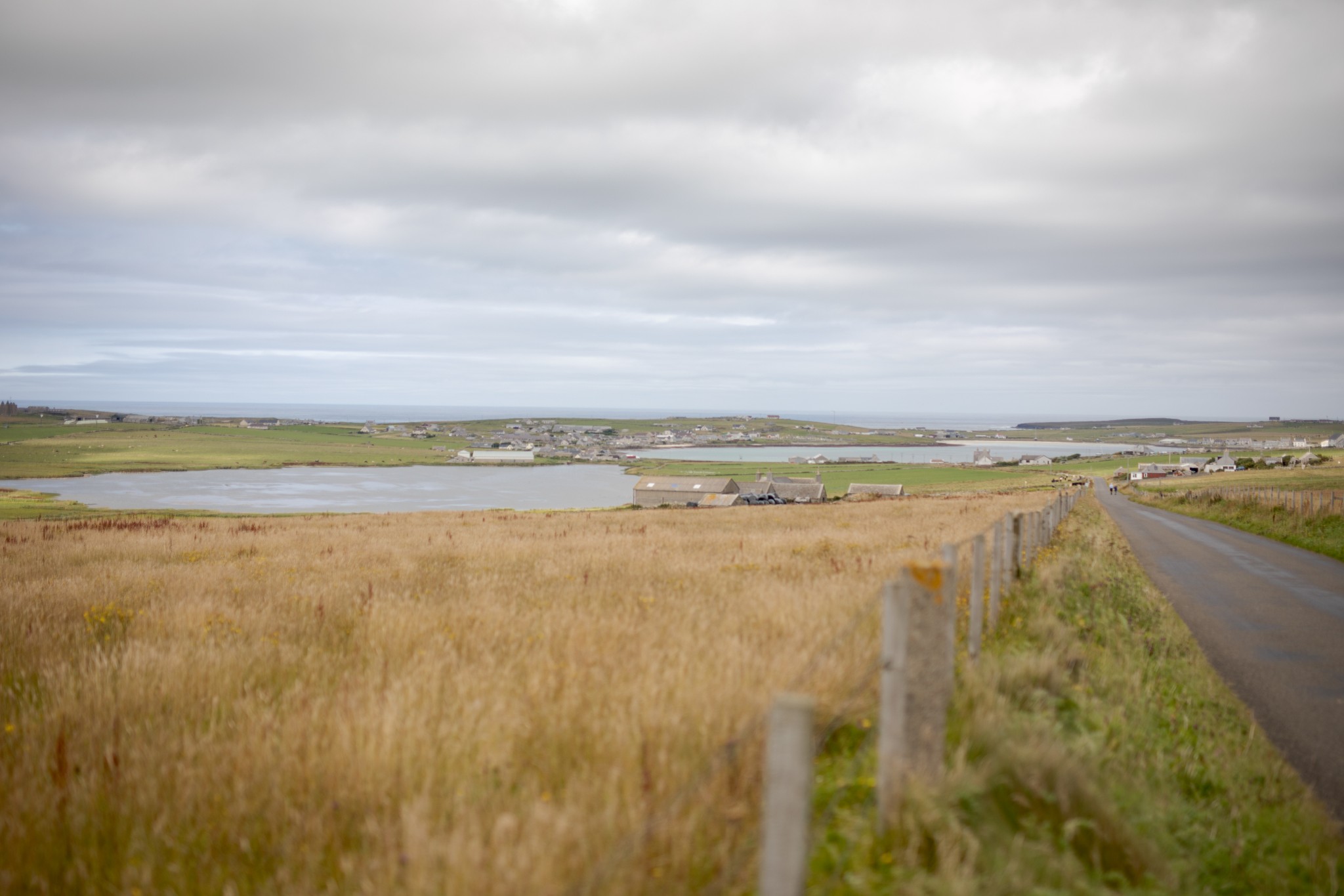 View back towards Pierowall, Westray, Orkney