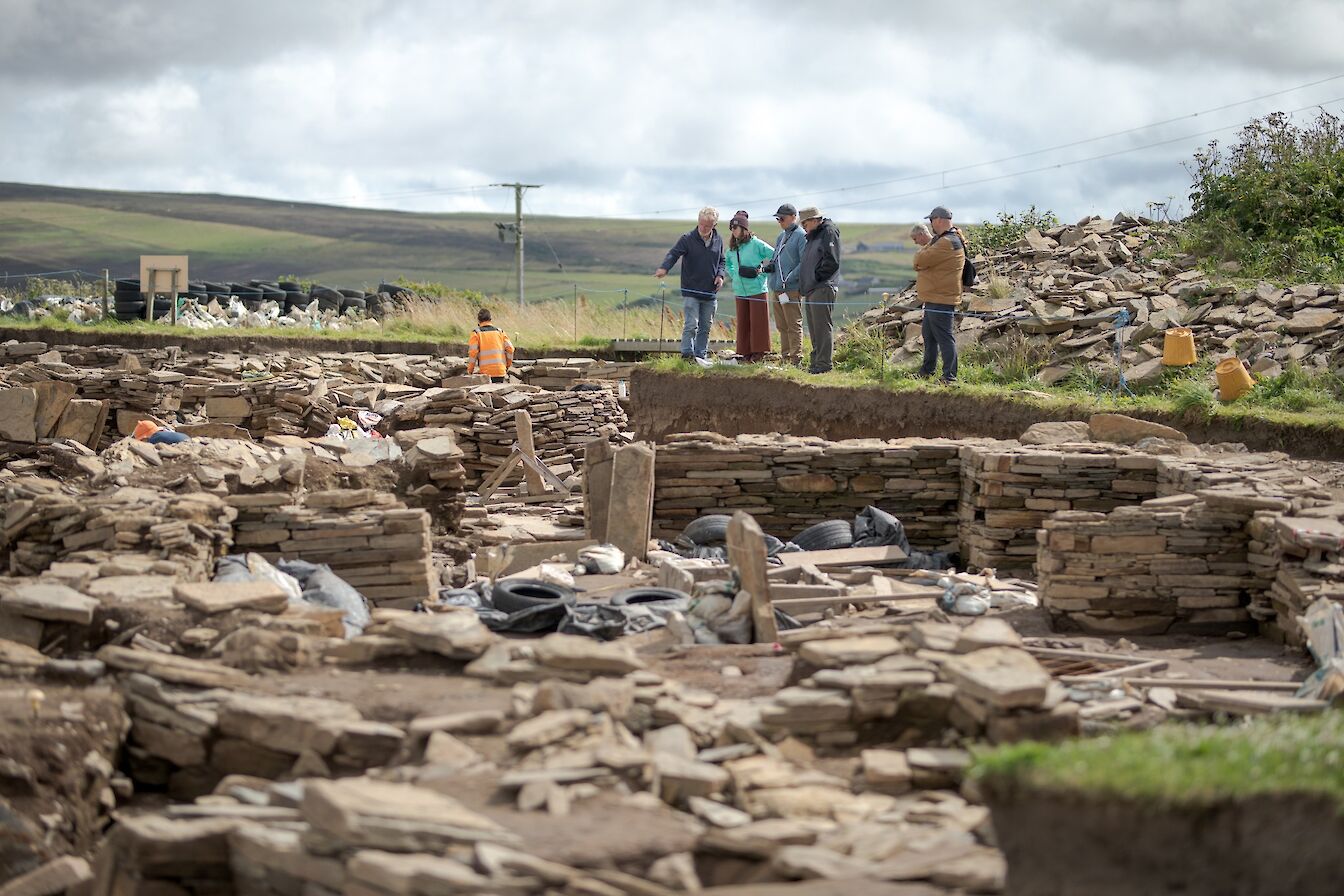 View of Ness of Brodgar excavations, Orkney