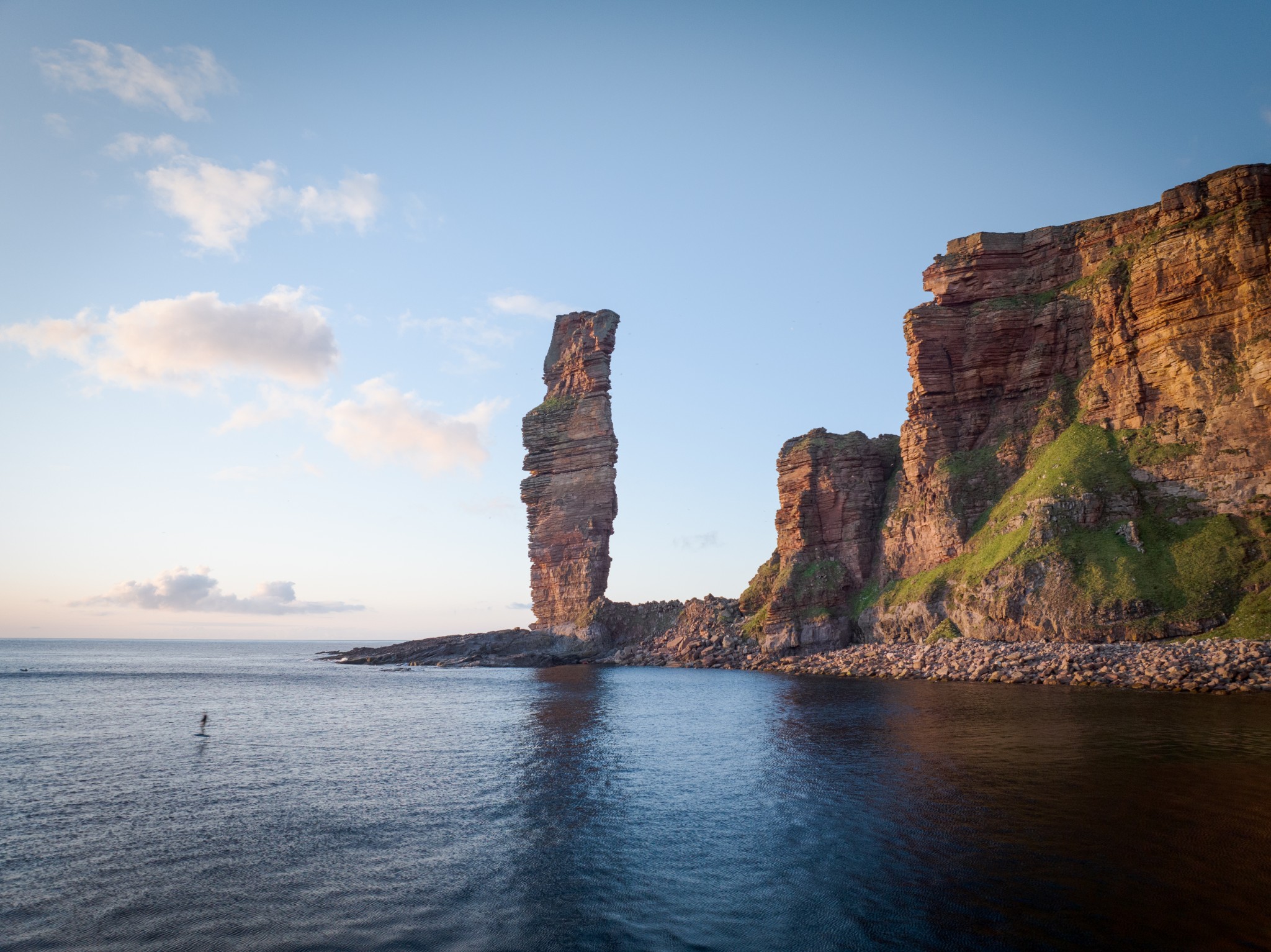 eFoiling at the Old Man of Hoy, Orkney