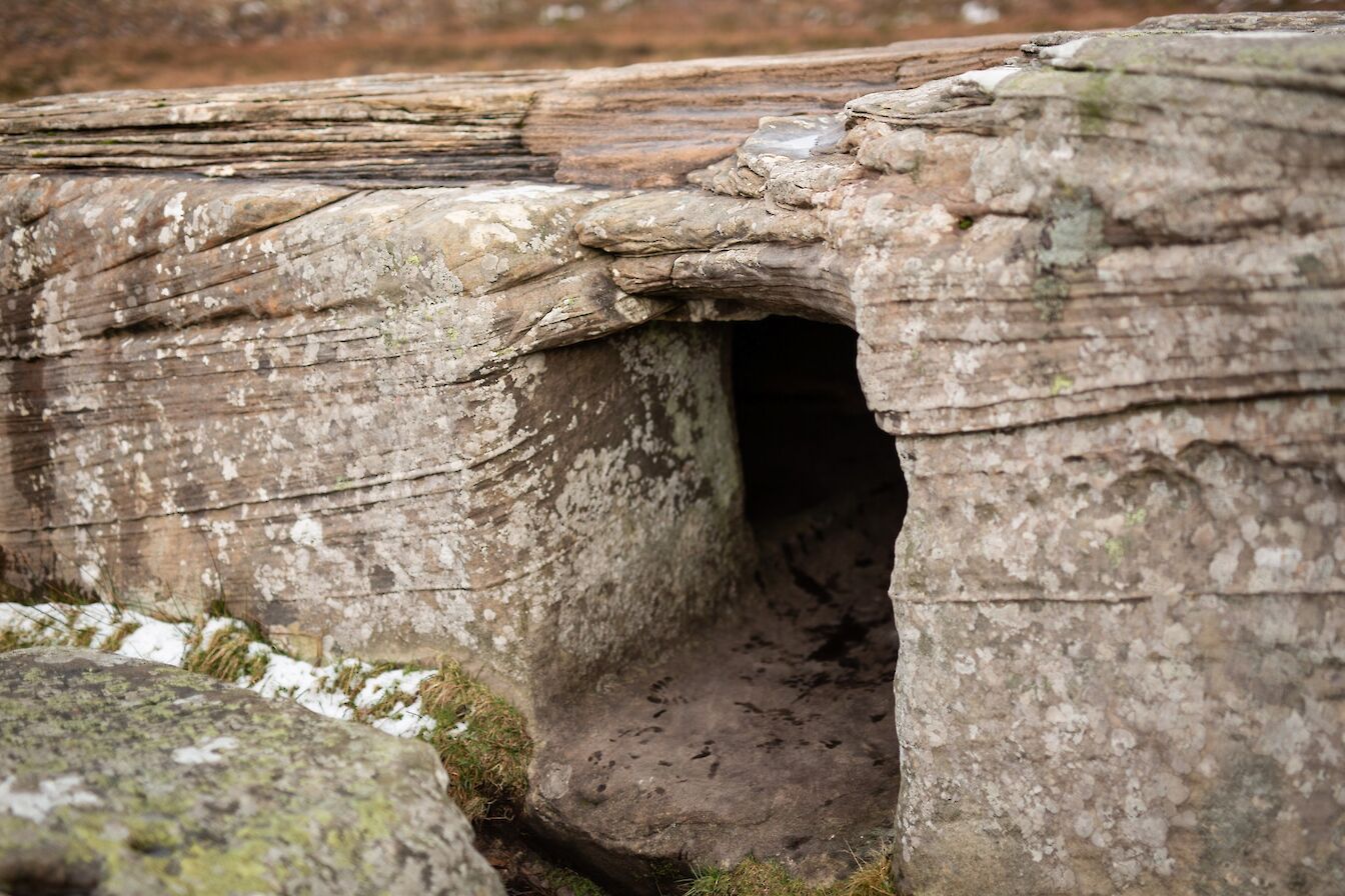 Entrance to the Dwarfie Stane, Hoy, Orkney