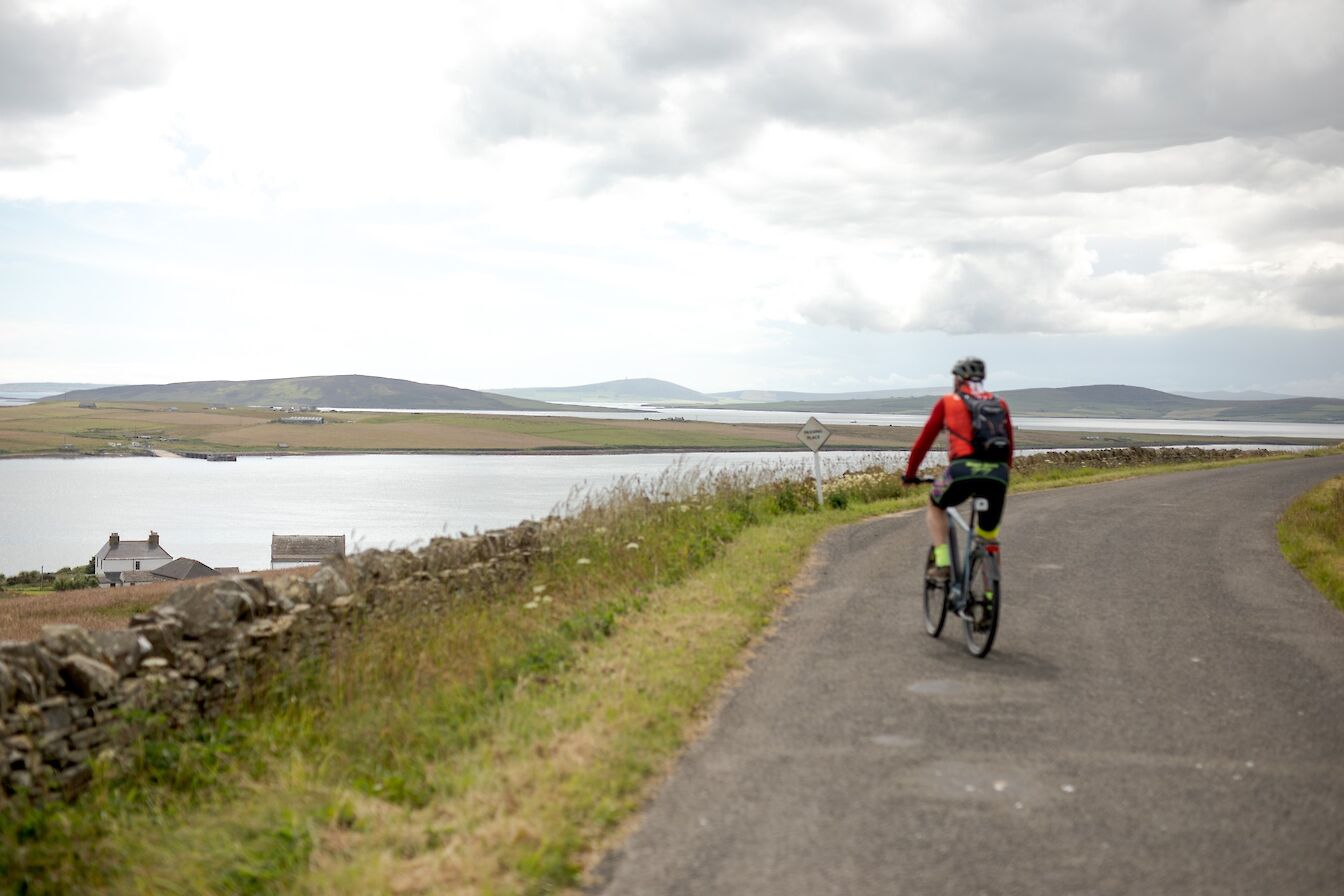 Cycling in Rousay, Orkney