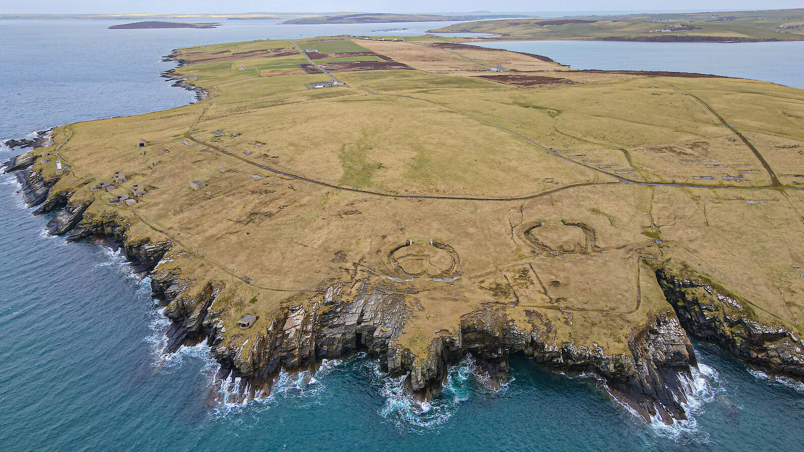 Aerial view of Hoxa Head, Orkney - image by Graham Campbell