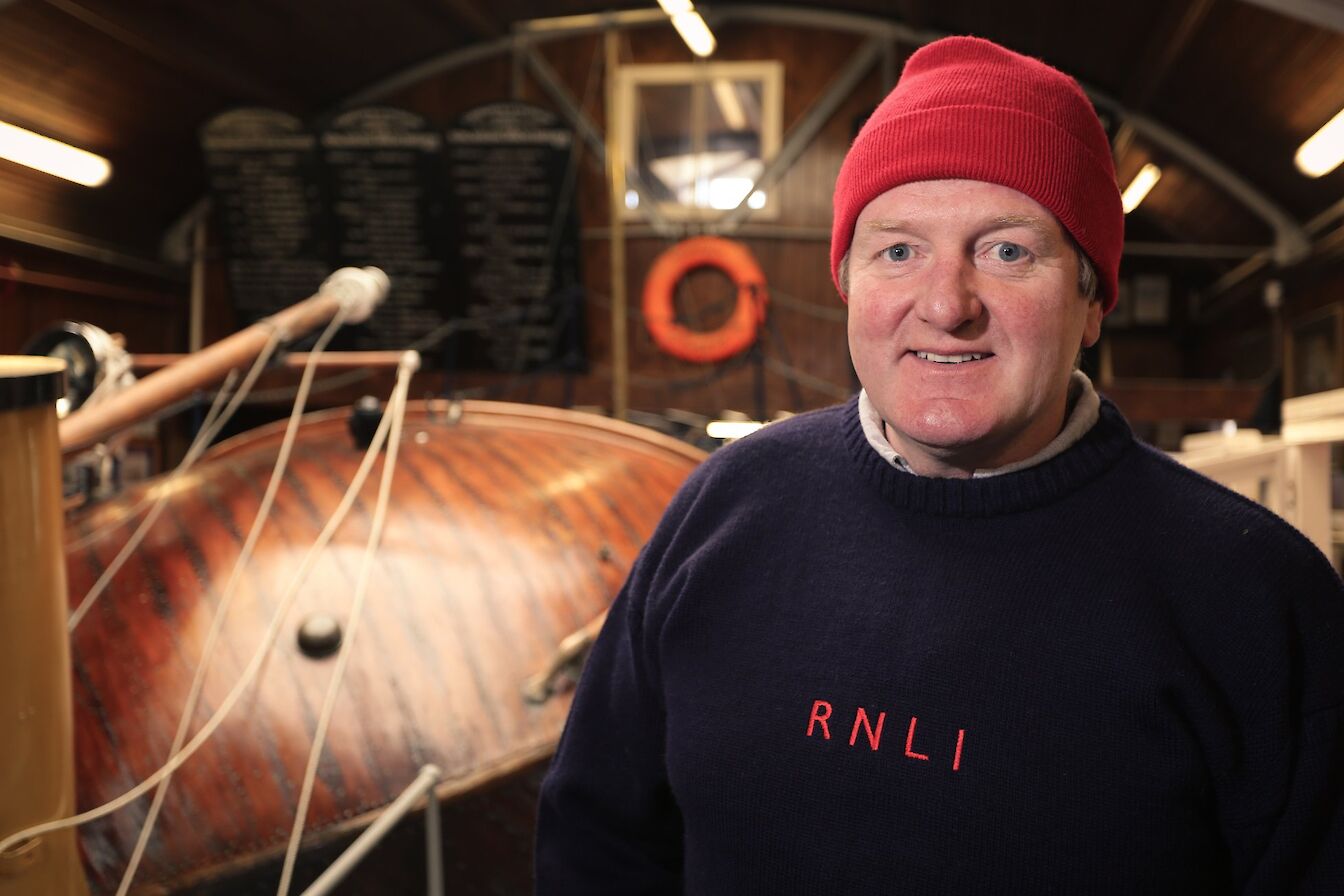 Current coxswain of the RNLI Longhope Lifeboat, Kevin Kirkpatrick