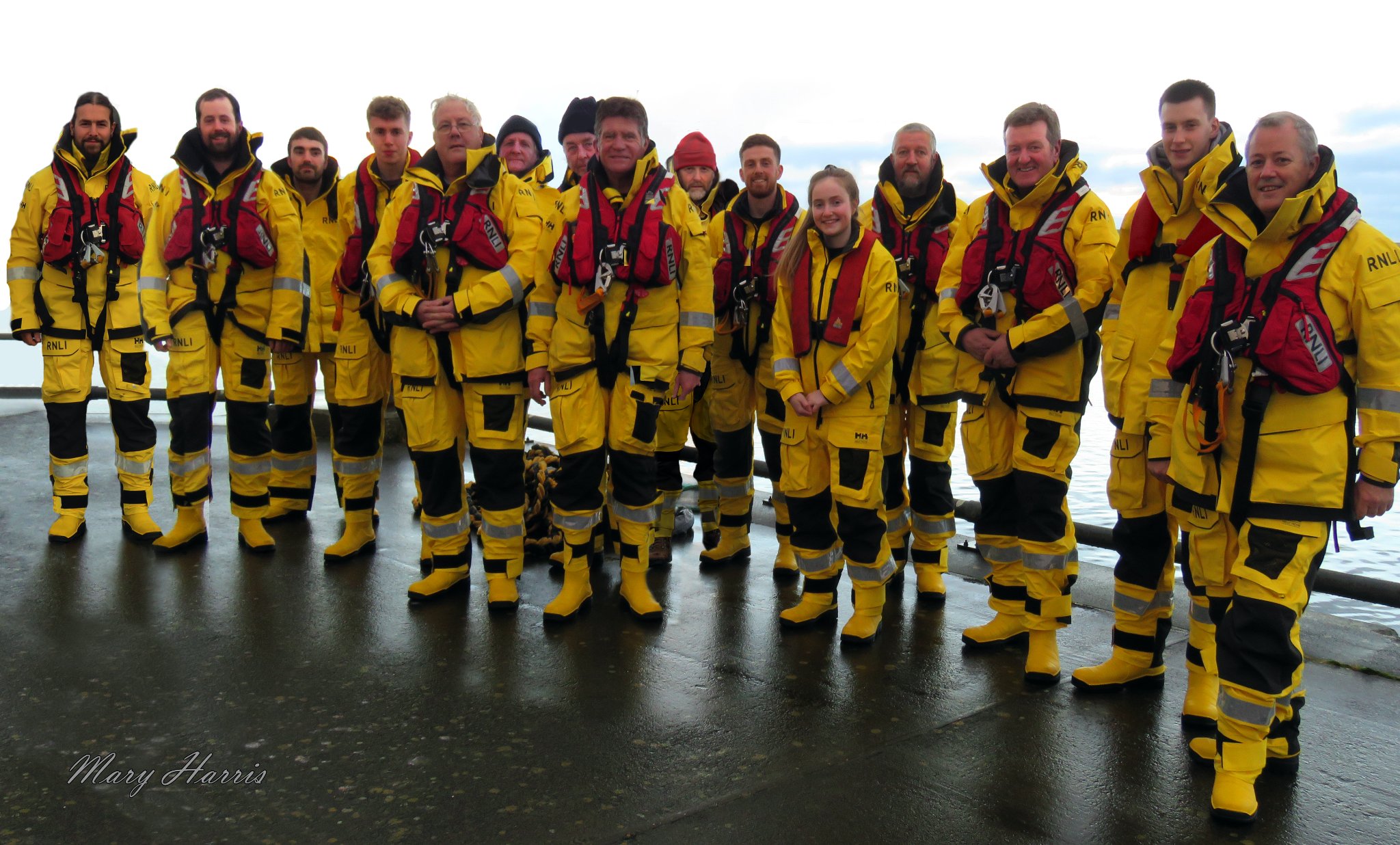 The current RNLI Longhope Lifeboat crew - image by Mary Harris