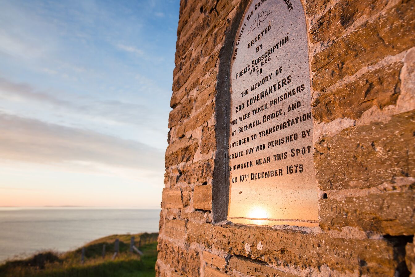 Inscription on the Covenanters Memorial, Orkney