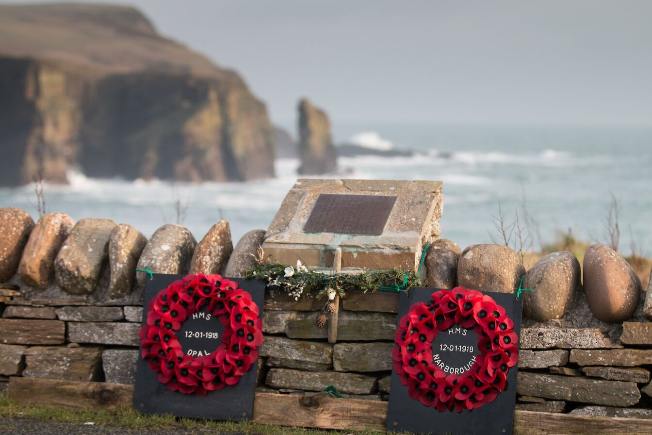 HMS Narborough and HMS Opal memorial, Windwick, South Ronaldsay, Orkney